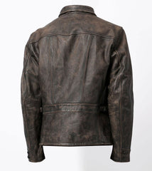 Men's Distressed Brown Premium Leather Jacket