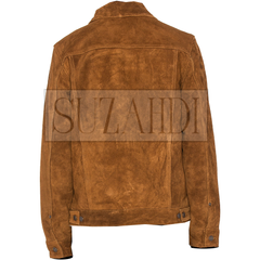 Men's Hugh Jackman Logan Wolverine 3 Inspired Brown Tan Suede Leather Jacket