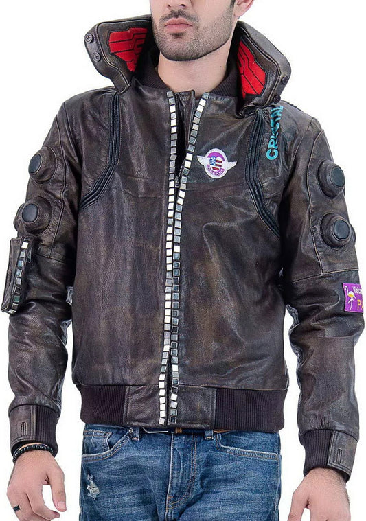 Cyberpunk 2077 Men's Leather Jacket