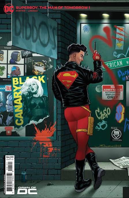 Superboy Inspired Black Leather Jacket