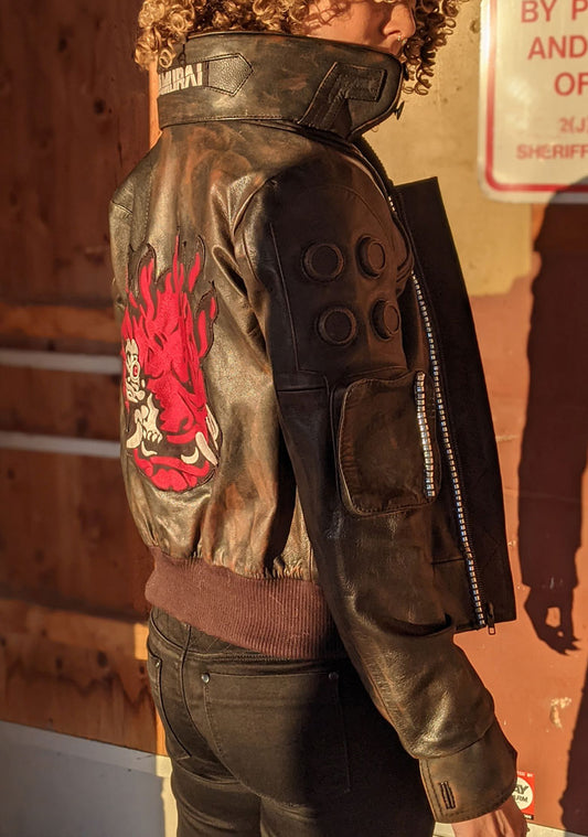 Cyberpunk 2077 inspired Women's Leather Jacket