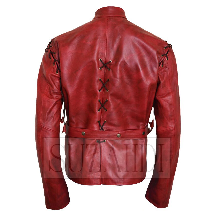 Screen Accurate Nikolaj Jaime Lannister Game of Thrones Red Leather Jacket